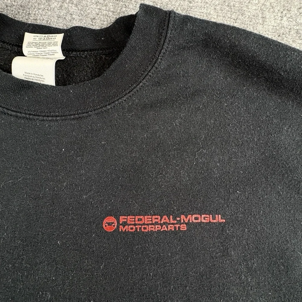 Federal-Mogul‎ Motorparts Sweatshirt Men's XL Black Streetwear Glasgow KY Grunge - Picture 3 of 12